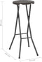 vidaXL - Barkrukken - inklapbaar - 2 - st - rattan - look - HDPE - en - staal - bruin