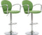 vidaXL - Barkrukken - met - armleuning - 2 - st - kunstleer - groen