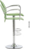 vidaXL - Barkrukken - met - armleuning - 2 - st - kunstleer - groen