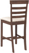 vidaXL - Barkrukken - met - kussens - 2 - st - massief - hout - rubber - bruin