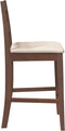 vidaXL - Barkrukken - met - kussens - 2 - st - massief - hout - rubber - bruin
