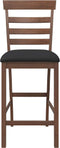 vidaXL - Barkrukken - met - kussens - 2 - st - massief - hout - rubber - bruin