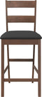 vidaXL - Barkrukken - met - kussens - 2 - st - massief - hout - rubber - bruin