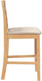 vidaXL - Barkrukken - met - kussens - 2 - st - massief - hout - naturel - rubber