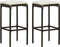 vidaXL - Barkrukken - met - kussens - 2 - st - poly - rattan - bruin