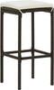 vidaXL - Barkrukken - met - kussens - 2 - st - poly - rattan - bruin