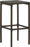 vidaXL - Barkrukken - met - kussens - 2 - st - poly - rattan - bruin