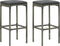 vidaXL - Barkrukken - met - kussens - 2 - st - poly - rattan - grijs