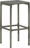 vidaXL - Barkrukken - met - kussens - 2 - st - poly - rattan - grijs