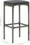 vidaXL - Barkrukken - met - kussens - 2 - st - poly - rattan - grijs