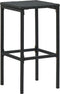 vidaXL - Barkrukken - met - kussens - 2 - st - poly - rattan - zwart