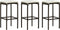 vidaXL - Barkrukken - met - kussens - 3 - st - poly - rattan - bruin