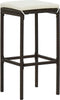 vidaXL - Barkrukken - met - kussens - 3 - st - poly - rattan - bruin