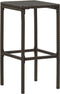 vidaXL - Barkrukken - met - kussens - 3 - st - poly - rattan - bruin
