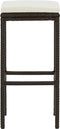 vidaXL - Barkrukken - met - kussens - 4 - st - poly - rattan - bruin