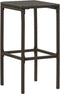 vidaXL - Barkrukken - met - kussens - 4 - st - poly - rattan - bruin