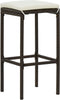 vidaXL - Barkrukken - met - kussens - 4 - st - poly - rattan - bruin
