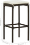 vidaXL - Barkrukken - met - kussens - 4 - st - poly - rattan - bruin