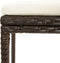 vidaXL - Barkrukken - met - kussens - 4 - st - poly - rattan - bruin