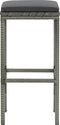 vidaXL - Barkrukken - met - kussens - 4 - st - poly - rattan - grijs