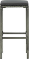 vidaXL - Barkrukken - met - kussens - 4 - st - poly - rattan - grijs