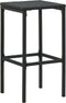 vidaXL - Barkrukken - met - kussens - 4 - st - poly - rattan - zwart