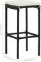 vidaXL - Barkrukken - met - kussens - 4 - st - poly - rattan - zwart