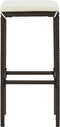 vidaXL - Barkrukken - met - kussens - 6 - st - poly - rattan - bruin