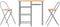 vidaXL - Barset - 3-delig - bewerkt - hout - en - ijzer - grijs - en - bruin