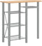 vidaXL - Barset - 3-delig - bewerkt - hout - en - ijzer - grijs - en - bruin