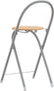 vidaXL - Barset - 3-delig - bewerkt - hout - en - ijzer - grijs - en - bruin
