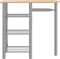 vidaXL - Barset - 3-delig - bewerkt - hout - en - ijzer - grijs - en - bruin