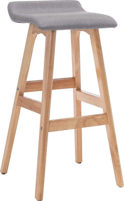 vidaXL - Barstoel - stof - lichtgrijs