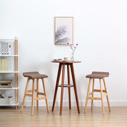 vidaXL - Barstoel - stof - taupe
