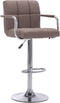 vidaXL - Barstoel - stof - taupe