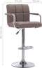 vidaXL - Barstoel - stof - taupe