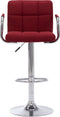 vidaXL - Barstoel - stof - wijnrood
