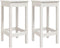 vidaXL - Barstoelen - 2 - st - 40x40x78 - cm - massief - grenenhout - wit