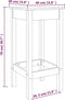 vidaXL - Barstoelen - 2 - st - 40x40x78 - cm - massief - grenenhout - zwart