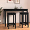 vidaXL - Barstoelen - 2 - st - 40x40x78 - cm - massief - grenenhout - zwart