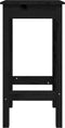 vidaXL - Barstoelen - 2 - st - 40x40x78 - cm - massief - grenenhout - zwart