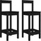 vidaXL - Barstoelen - 2 - st - 40x41,5x112 - cm - massief - grenenhout - zwart