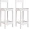 vidaXL - Barstoelen - 2 - st - 40x41,5x112 - cm - massief - grenenhout - wit