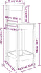 vidaXL - Barstoelen - 2 - st - 40x41,5x112 - cm - massief - grenenhout