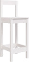 vidaXL - Barstoelen - 2 - st - 40x41,5x112 - cm - massief - grenenhout - wit