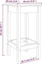vidaXL - Barstoelen - 2 - st - 40x41,5x112 - cm - massief - grenenhout - wit