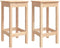 vidaXL - Barstoelen - 2 - st - 40x41,5x112 - cm - massief - grenenhout - wit
