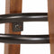 vidaXL - Barstoelen - 2 - st - echt - leer - en - massief - acaciahout