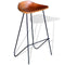 vidaXL - Barstoelen - 2 - st - echt - leer - zwart - en - bruin