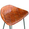 vidaXL - Barstoelen - 2 - st - echt - leer - zwart - en - bruin